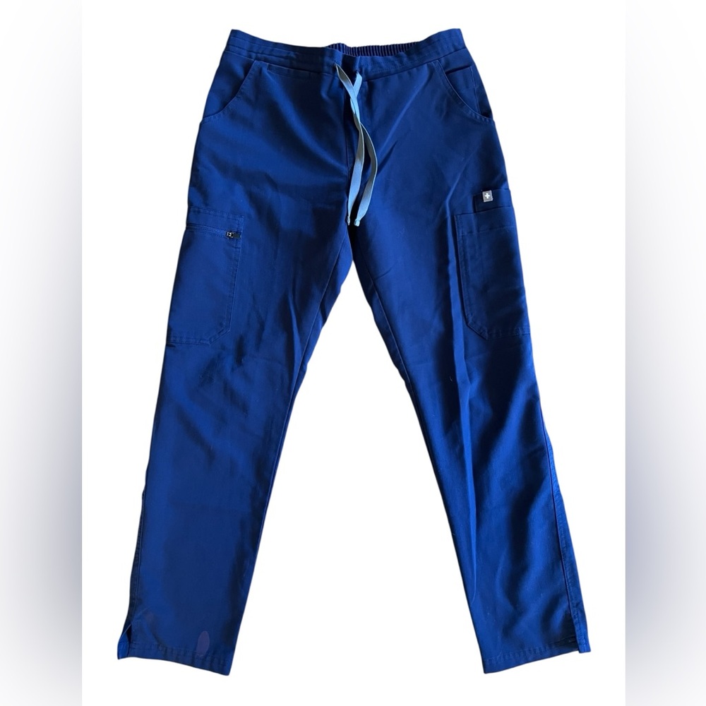 FIGS Yola Skinny Scrub Pants XS Navy Blue Style TW2000P Technical Comfort EUC